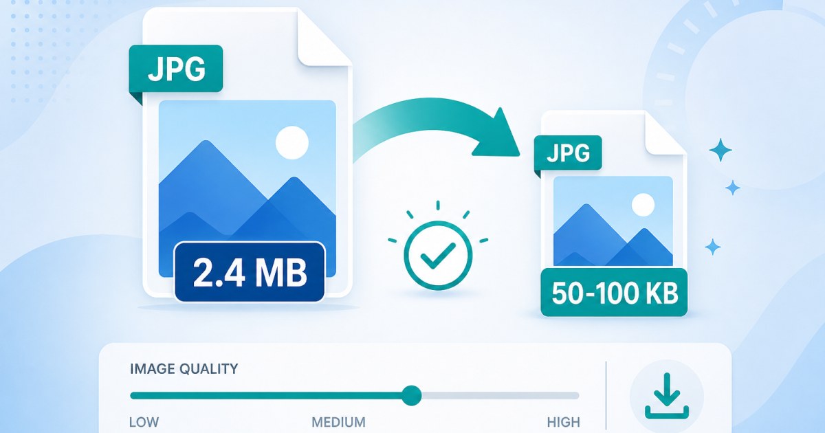 How to Compress Photos from 50KB to 100KB (JPG Guide)