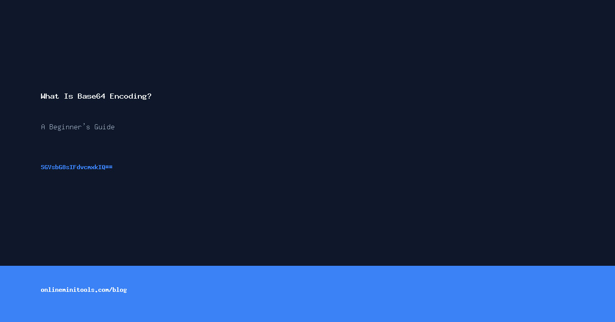 What Is Base64 Encoding? A Beginner's Guide